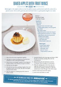Rosé with Baked Apples and Fruit Mince